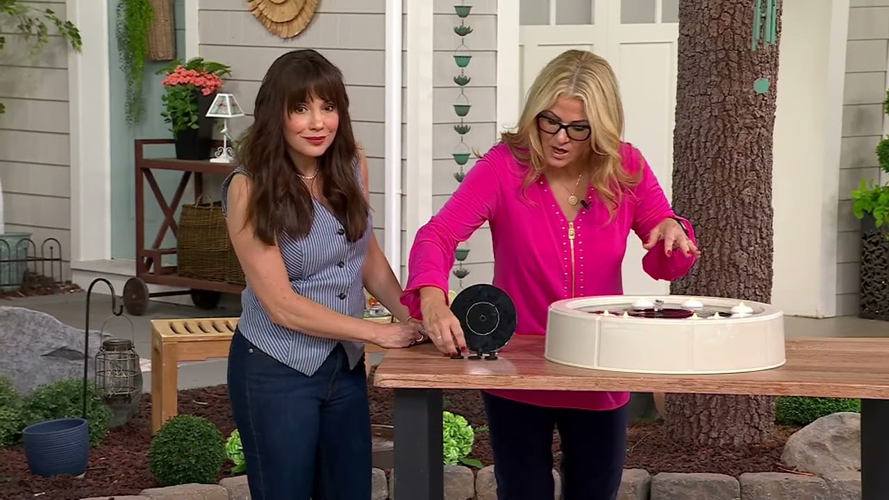 Bernini Lugano Outdoor Solar Pond Fountain on QVC