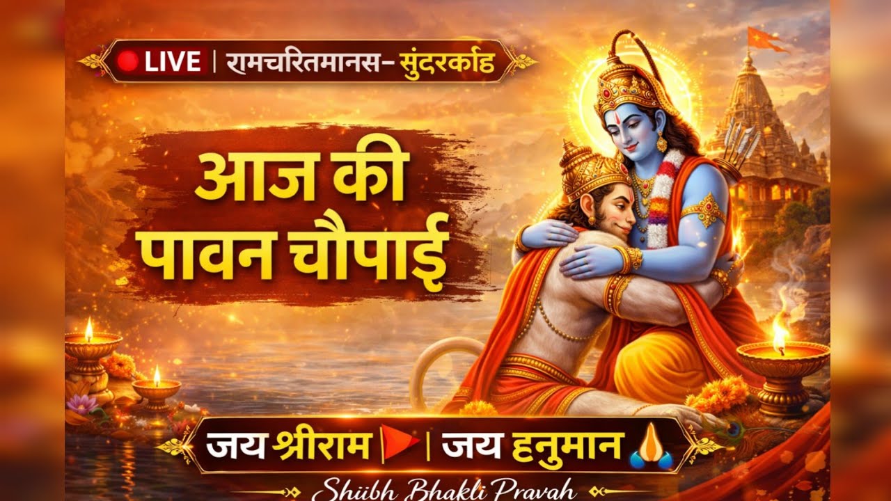 अगर जीवन के संकट से पार होना चाहते हो तो यह सुनो| सुंदरकांड की पावन चौपाई LIVE🚩| #sunderkand #live