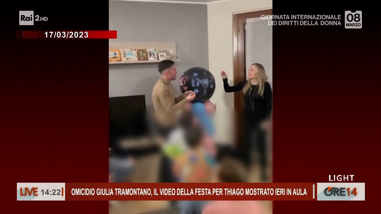 Omicidio Giulia Tramontano, il video della festa baby shower per Thiago - Ore 14 del 08/03/2024