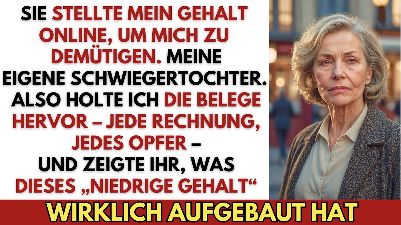 Meine Schwiegertochter stellte mein Gehalt online bloß–also zeigte ich ihr, was es wirklich bezahlt.