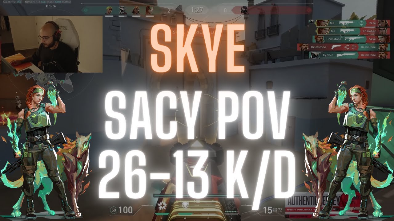 SEN Sacy POV Skye on Bind 26-13 K/D (VALORANT Pro POV)