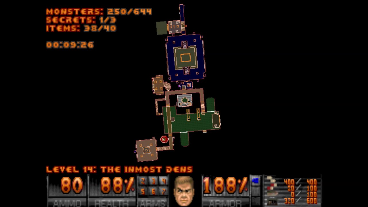 Doom 2: Alien Vendetta MAP14: Overwhelming Odds - Pistol Start (Ultra-Violence)