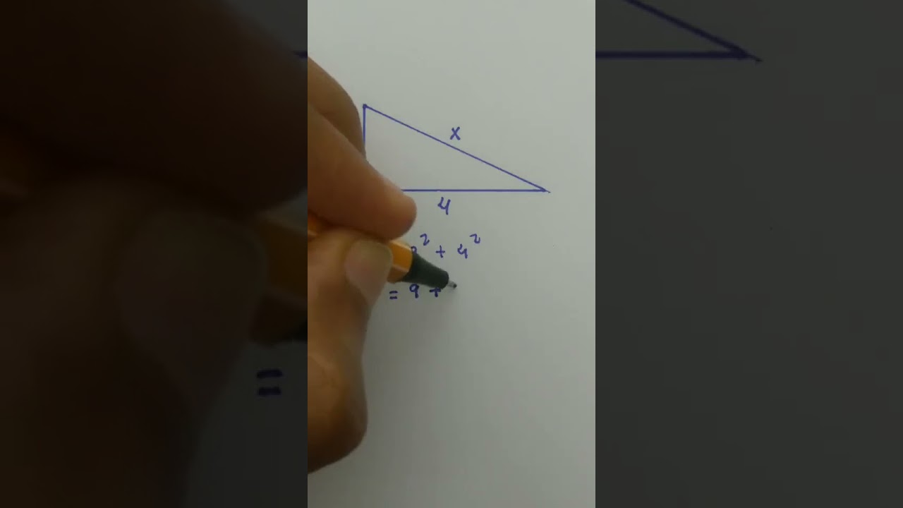 Teorema de Pit&aacute;goras - Qual o valor da hipotenusa? #shorts #matem&aacute;tica