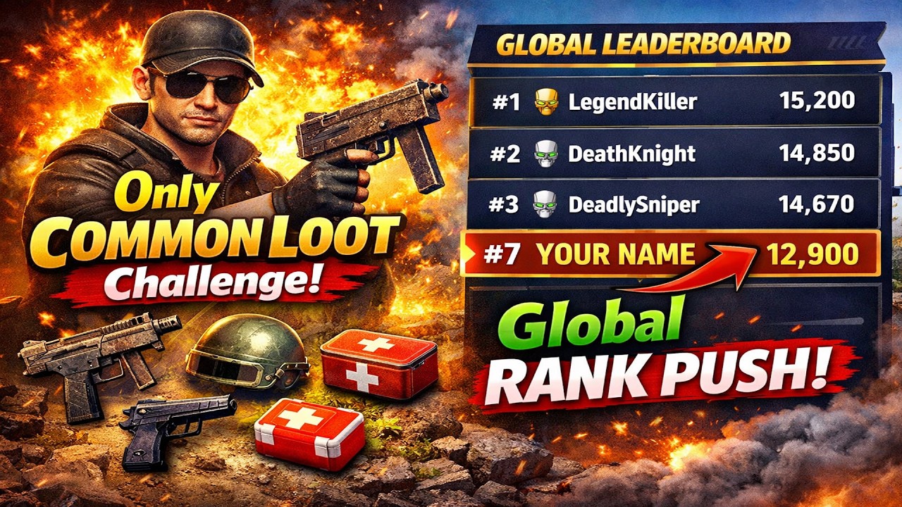 🔴 LIVE | ScarFall 2.0 🔥 Only Common Loot Challenge | Pushing Global Leaderboard Rank 😈