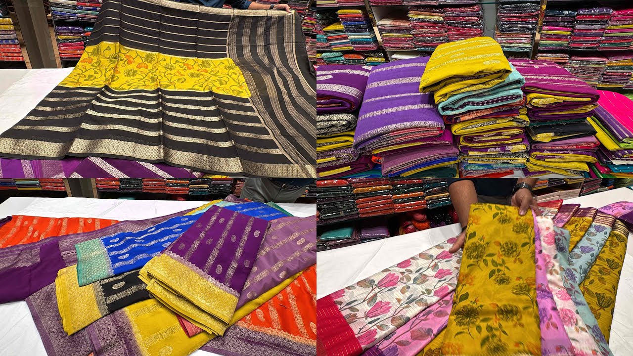 Chickpet Bangalore Saree Manufacturer & Wholesaler ! Mysore Silk Imitation Sarees