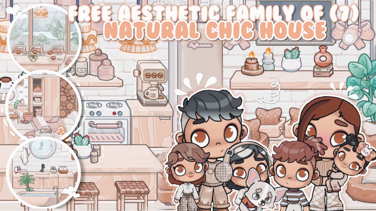 FREE (NEW) NATURAL CHIC HOUSE BUILD|| FAMILY OF (7)|| AVATAR WORD #pazu #avatarworld 