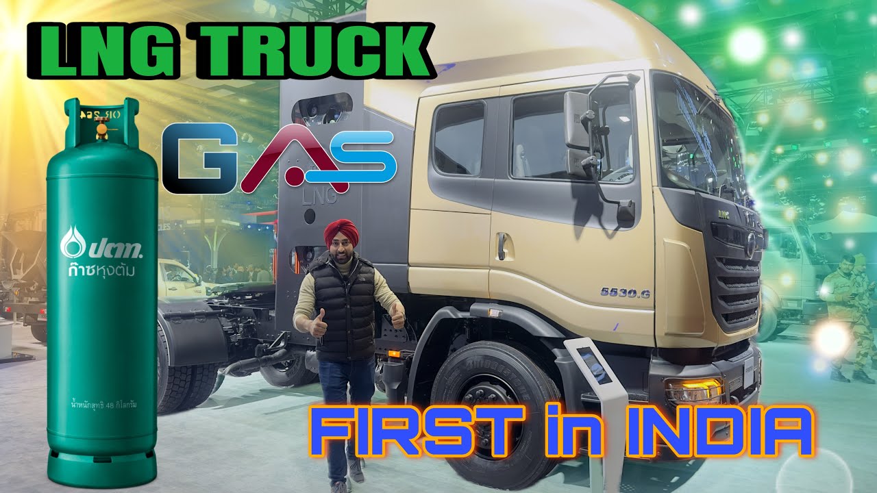 First LNG TRUCK in INDIA , AUTO EXPO 2025 🤩 full Review In HINDI