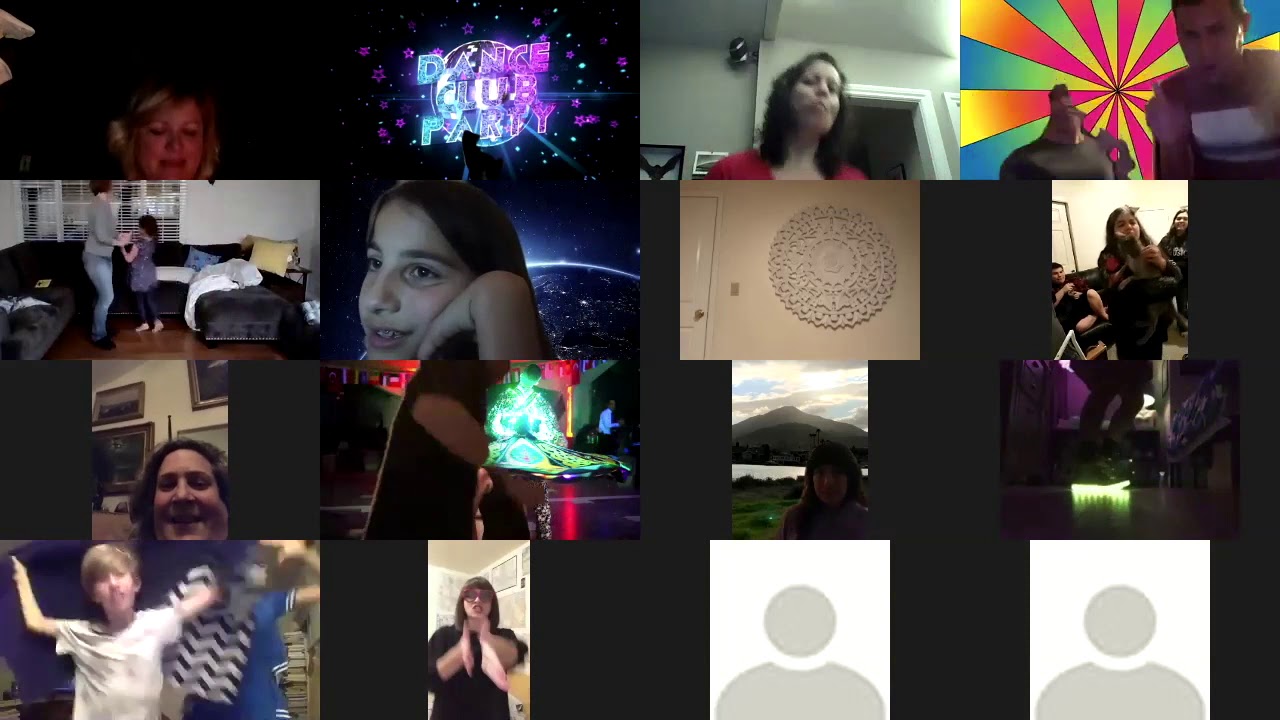 Zoom dance party under quarantine