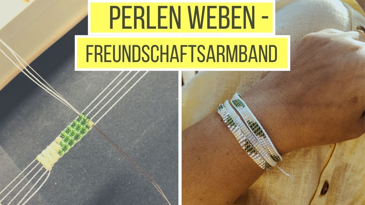 Perlen weben ohne Webrahmen - Freundschaftsarmband aus Perlen selber machen | DIY Schmuck