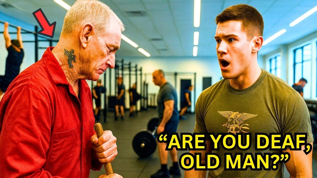 Just a Quiet Veteran Janitor at the SEAL Gym — Until the Commander Spotted the Tattoo on His Neck