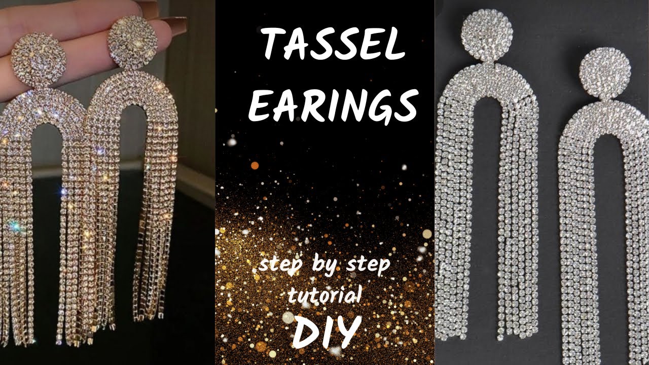 how to make tassel earings at home|diy tassel earings#dazzle embellishments#fashion #viral#trending