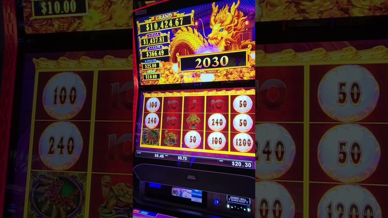 Wealth of the Dragon Bonus Slot Machine Win!