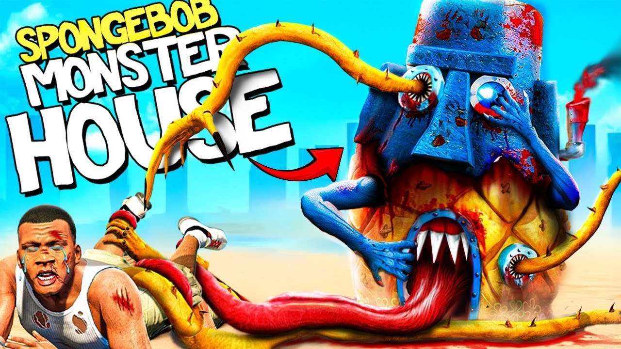 Mixing the SPONGEBOB Monster Houses!! GTA 5 Mods