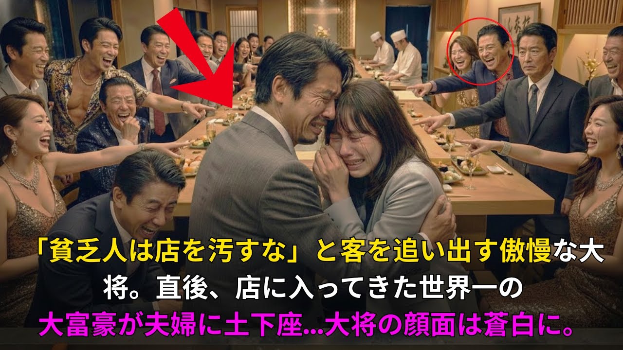寿司屋で軽蔑された夫婦。大将に「失せろ」と言われ、帰ろうとした瞬間「いいえ、あなたじゃありません。」