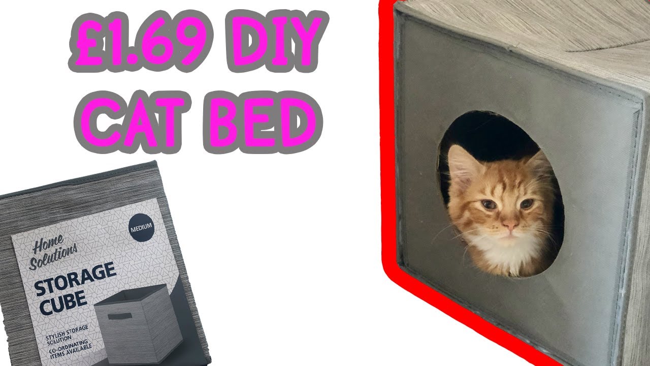 How to make a cat bed from a Home Bargains Storage Cube