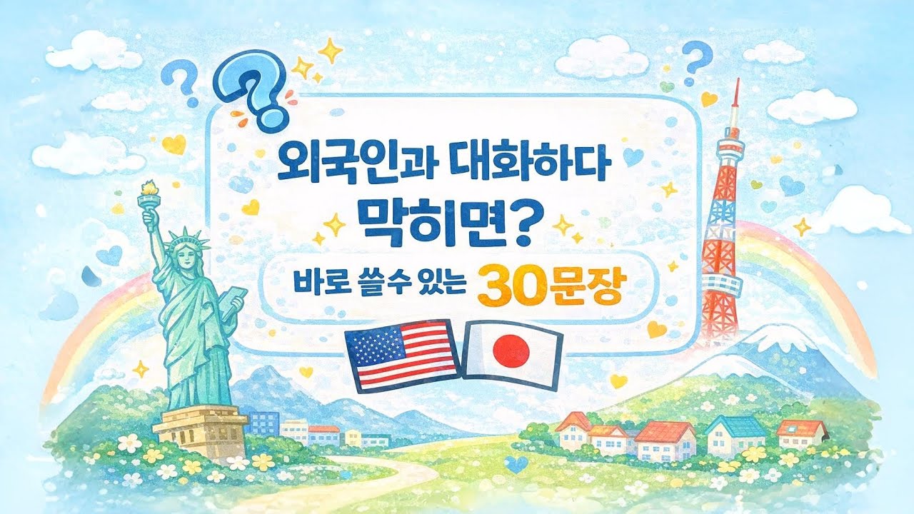 (영어·일본어) 외국인과 대화 막힐 때 바로 쓰는 필수 30 문장