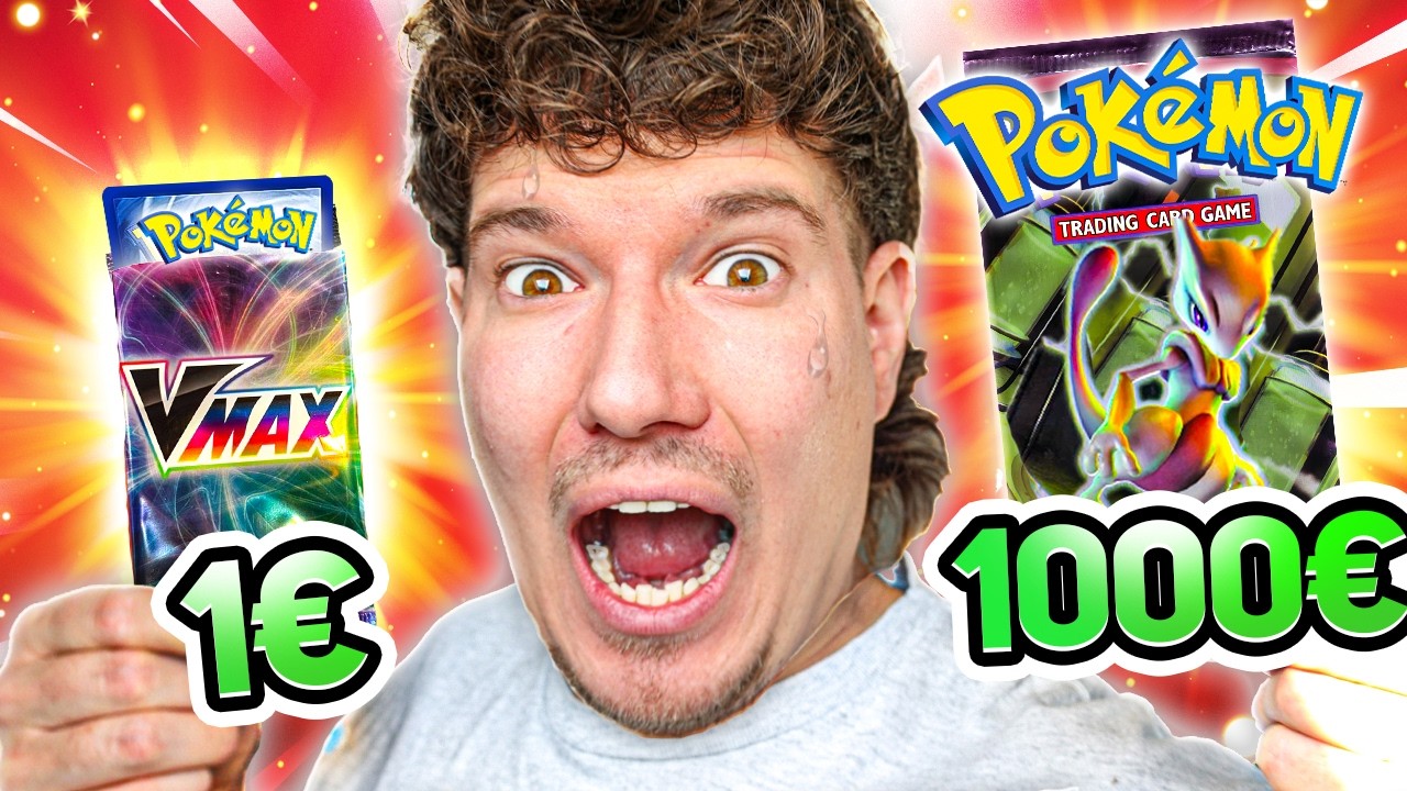 1€ VS 1000€ Pokémon Booster Pack Opening! 🔥