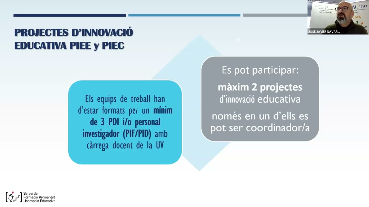 Informació convocatòria innovació educativa 2025-26