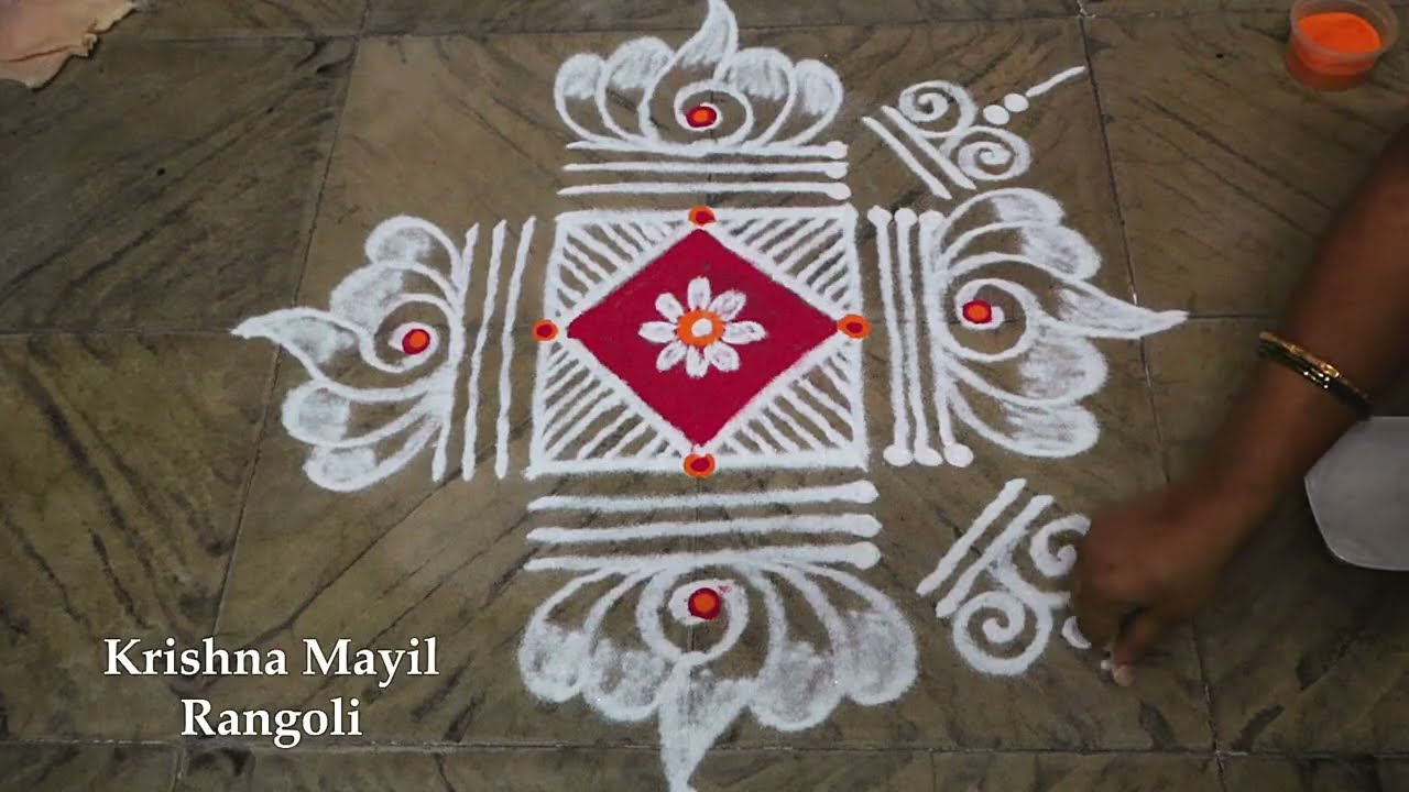 மஹா சிவராத்திரி special கோலம் 🦚 Daily use simple rangoli kolam #friday muggulu  #krishnamayilrangoli