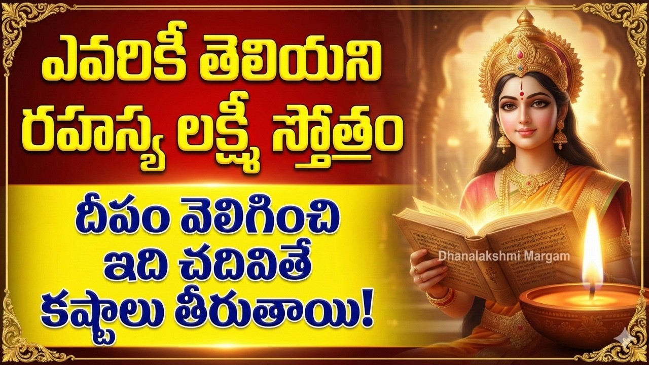 శుక్రవారం సాయంత్రం 6-8 మధ్య ఇది చదవండి || Powerful Lakshmi Mantra for Money Settlement