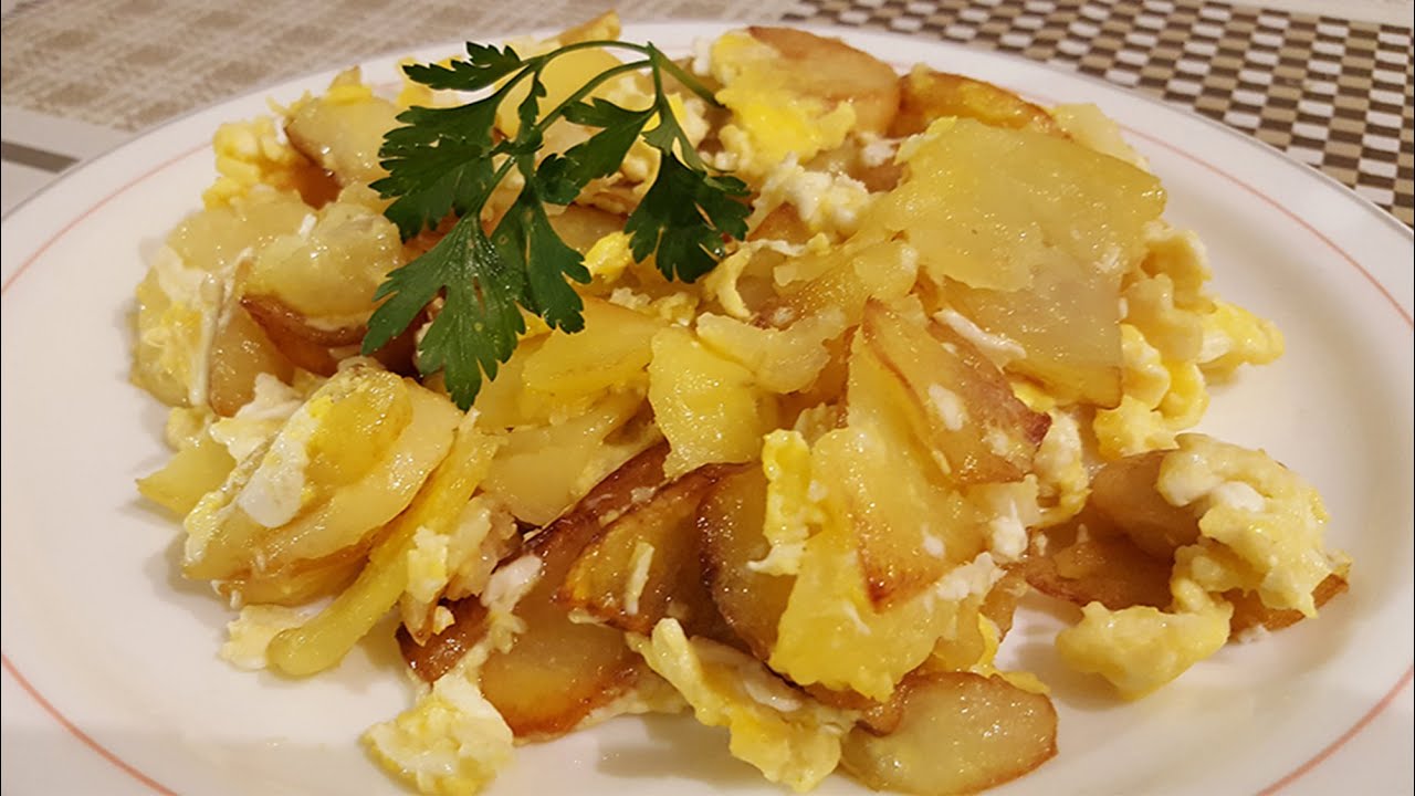 Receta - Revuelto de patatas con huevo y ajo | Cocina con Rock