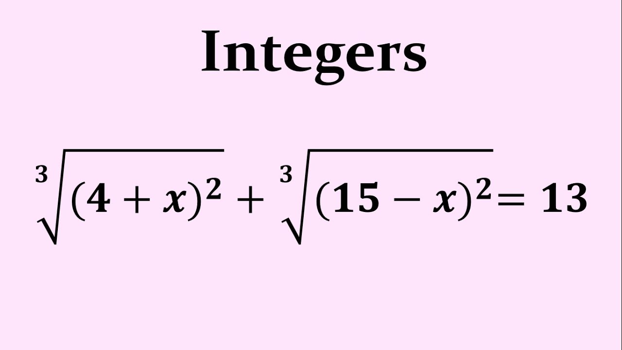 Can You Crack This Tricky Radical Equation? | Integer Solutions