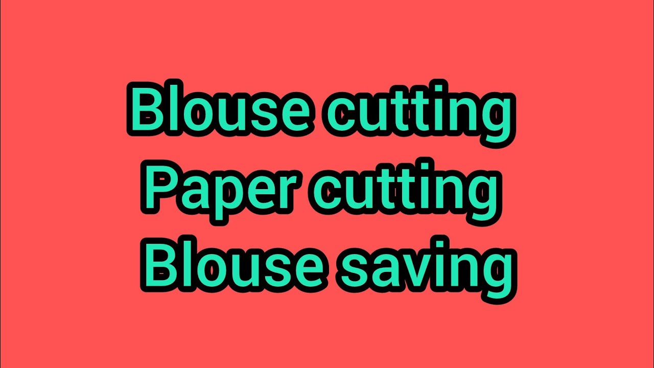 Princes katori blouse paper cutting viral video YouTube