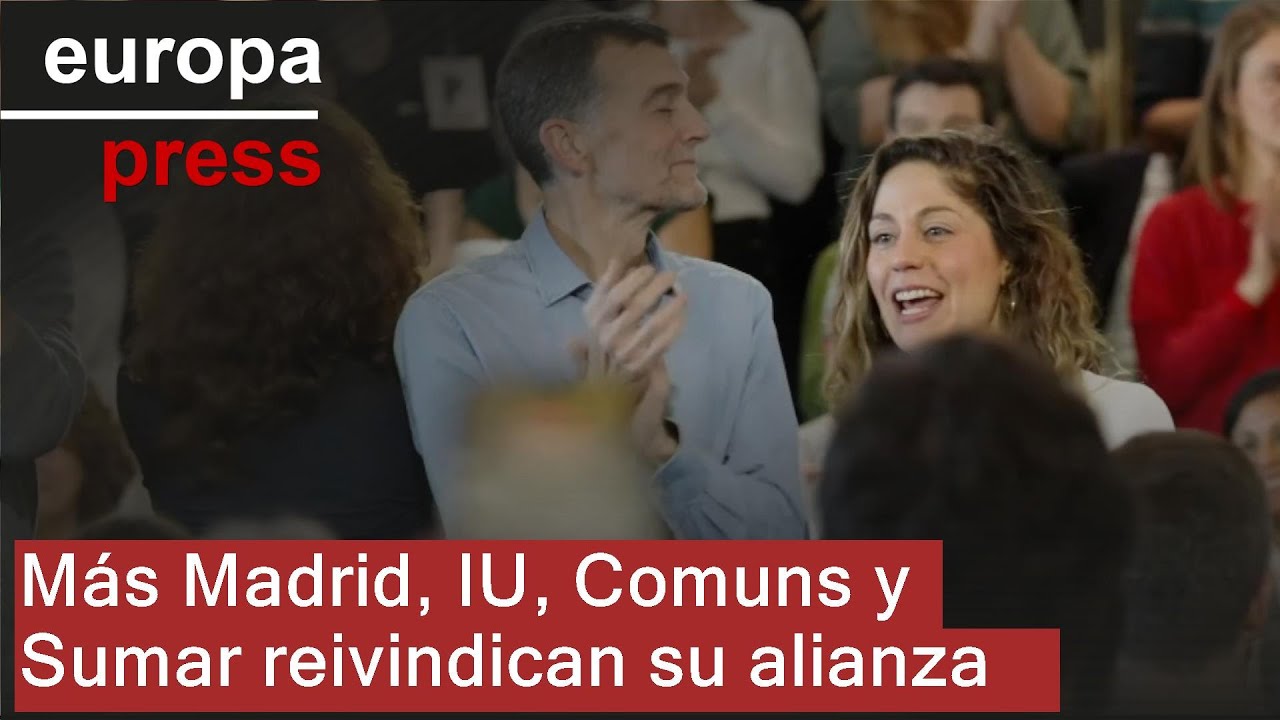 Más Madrid, IU, Comuns y Sumar reivindican su alianza como el proyecto 