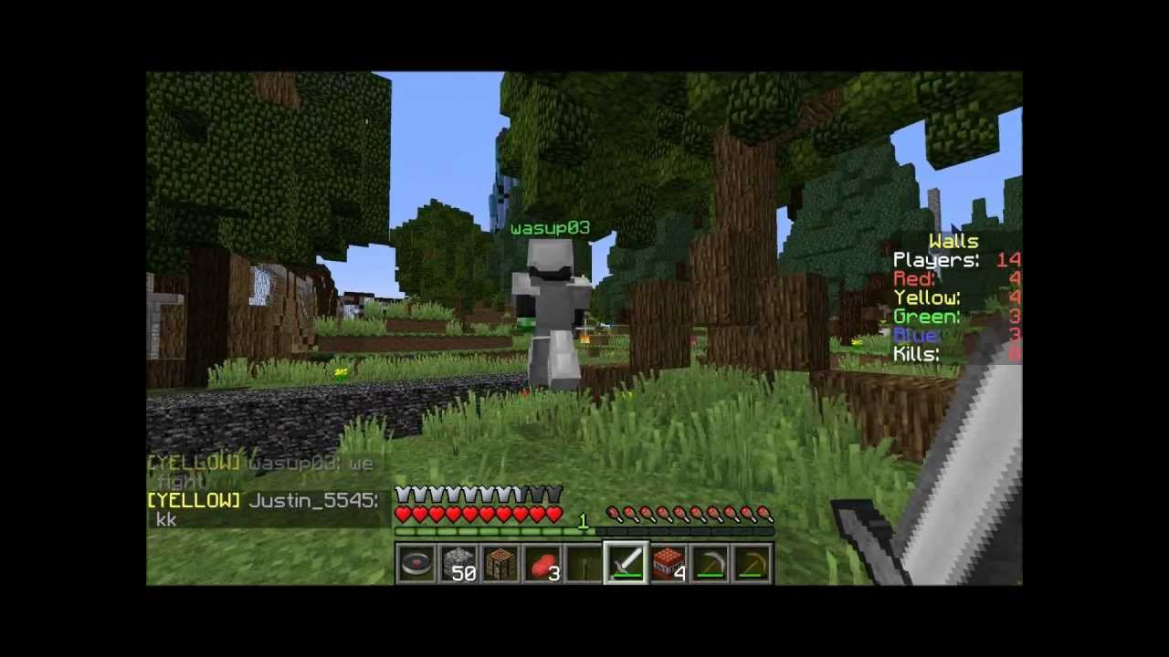 Minecraft MiniGame: The Walls #1 with Justin!