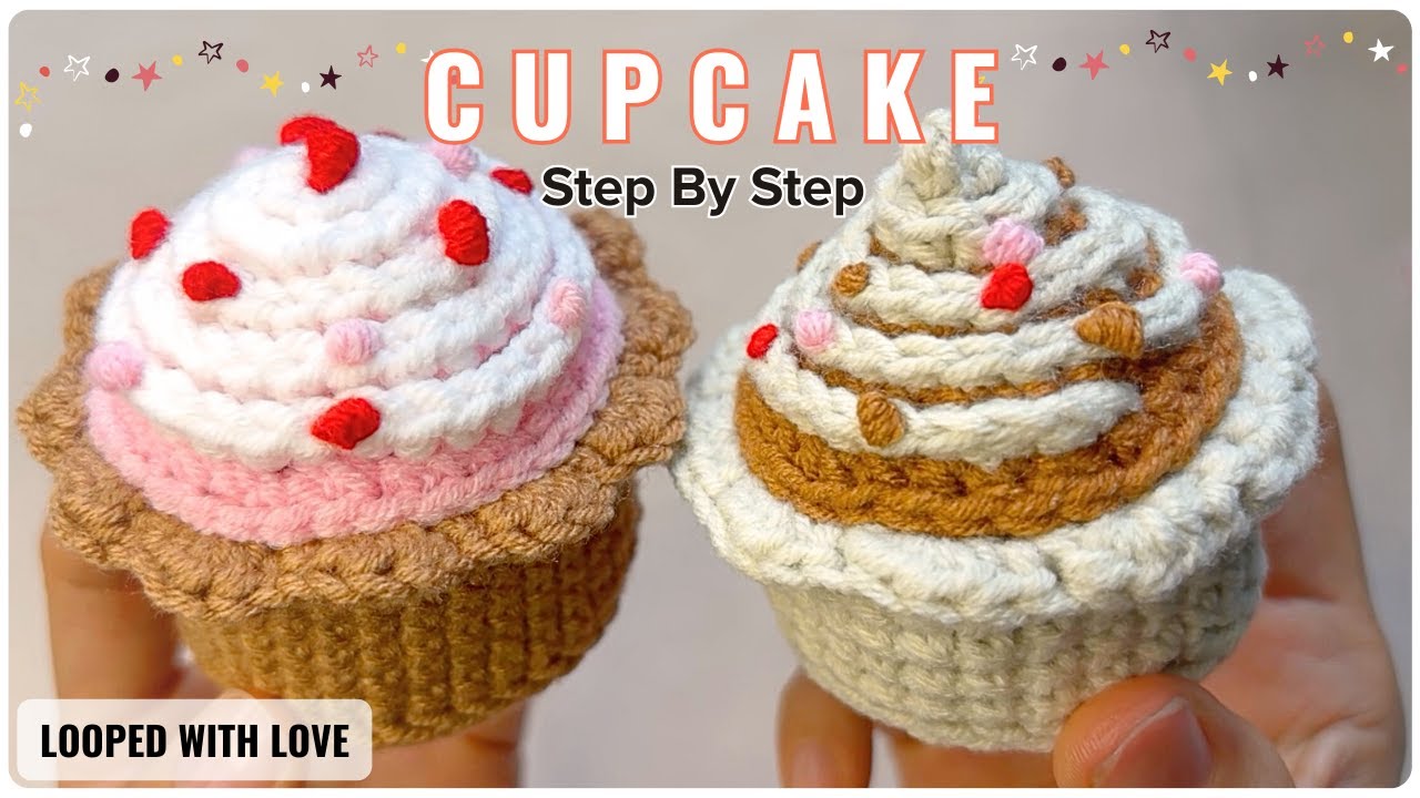 How to Crochet a Cupcake 🧁 Easy Tutorial (Beginner Friendly)