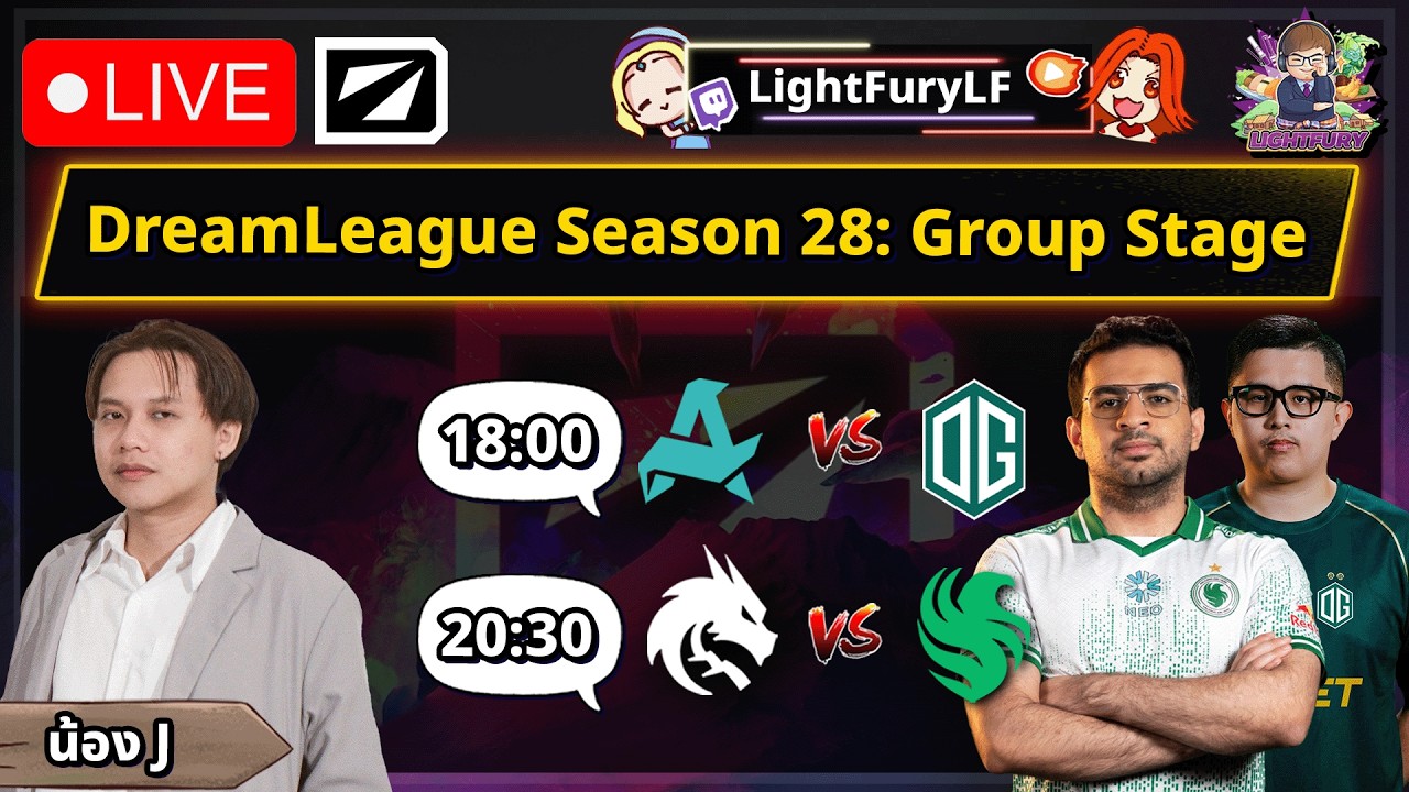 🔴[Dota2] OG ⚔️ ARR / TSpirit ⚔️ Falcons🏆DreamLeague Season 28: Group Stage 1 Bo2