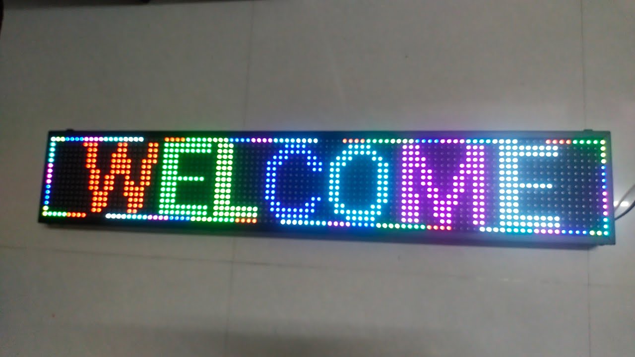 Multi colour moving display