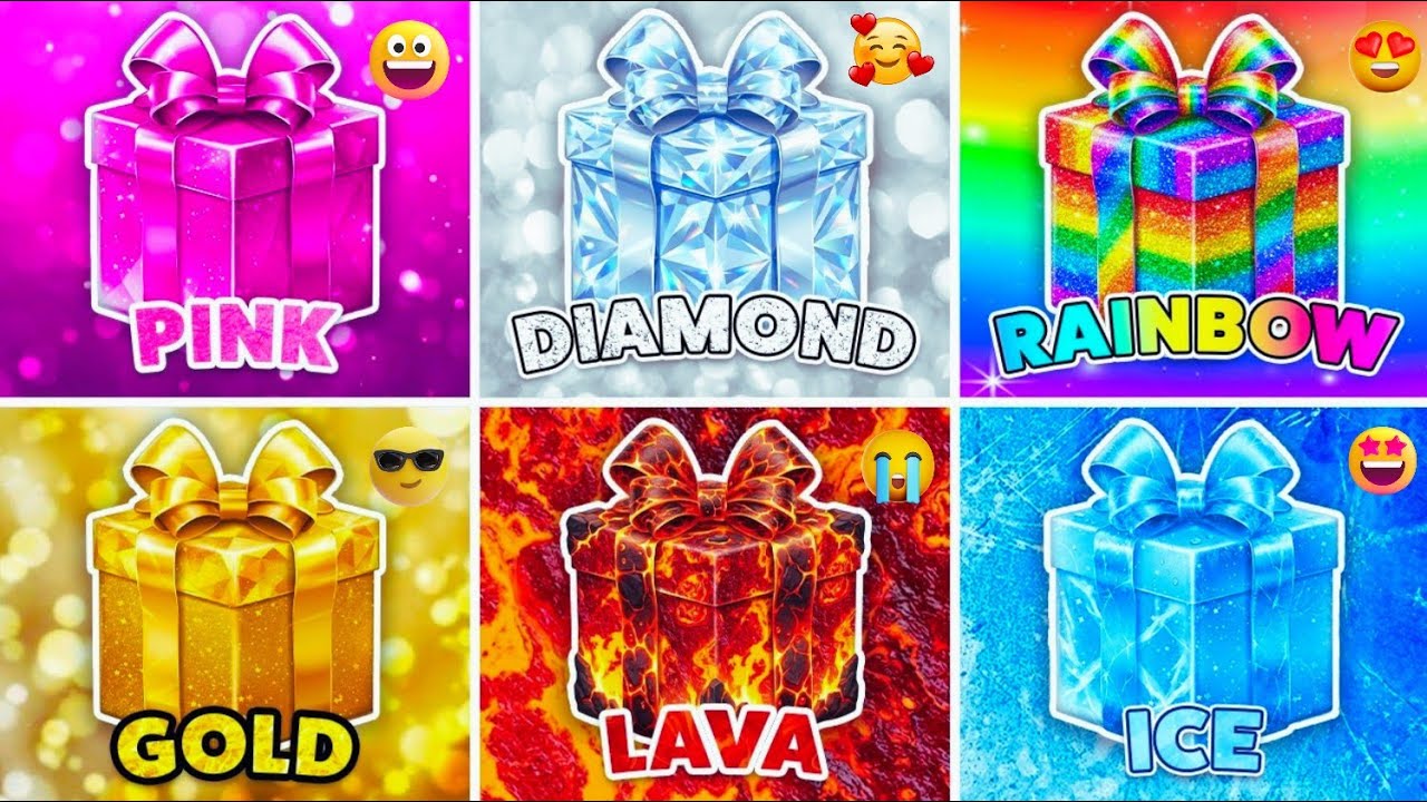 Choose Your Gift 🎁 Pink 🎀 Diamond 💎 Rainbow 🌈 Gold 💰 Lava 🌋 Ice ❄️