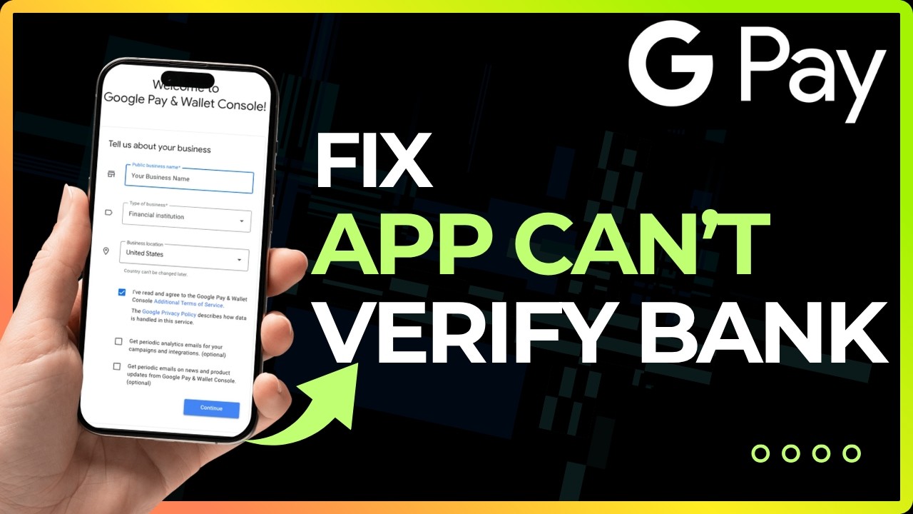How To Fix Google Pay Cannot Verify Bank !