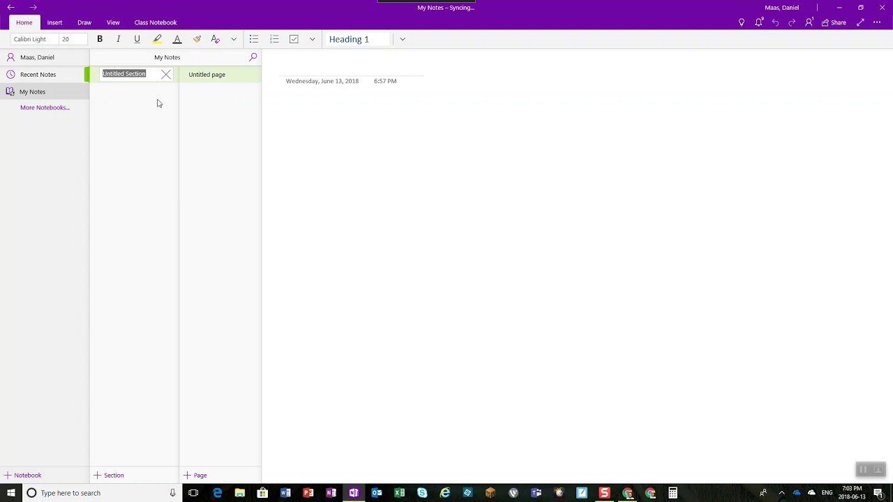 Creating and Naming Sections and Pages