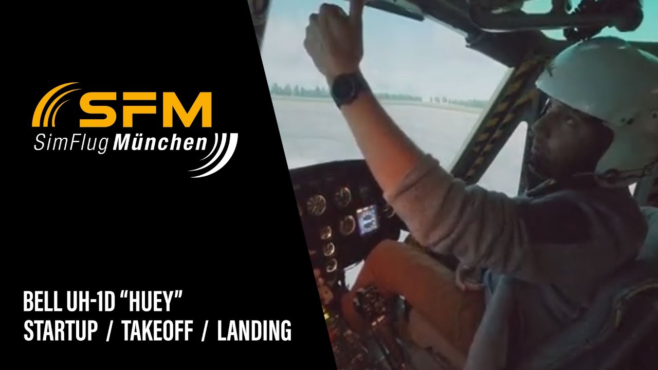 Bell UH-1D Simulator - Startup / Takeoff / Landing  - Tutorial