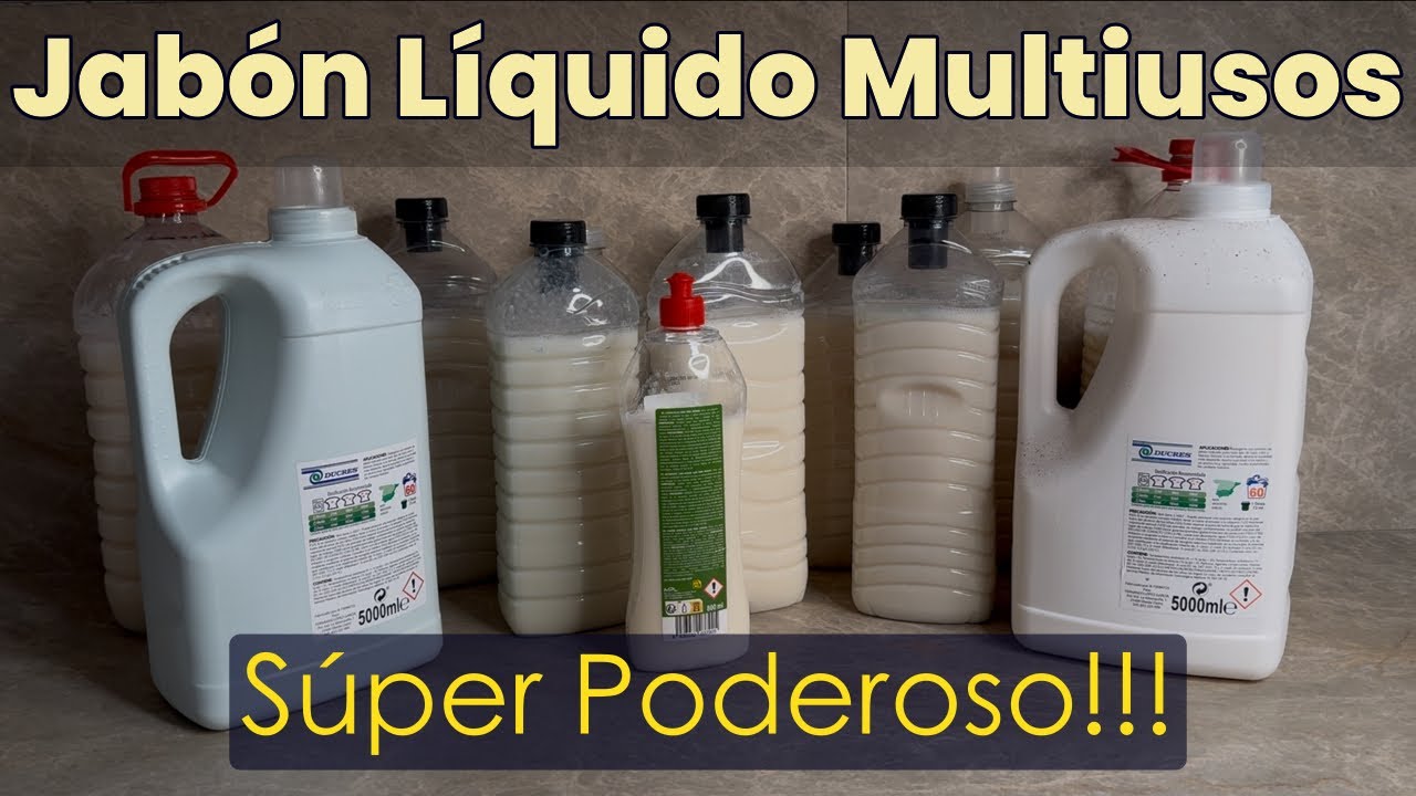 JABÓN LÍQUIDO MULTIUSOS SÚPER PODEROSO 🧺 No Volverás a Comprar Detergente