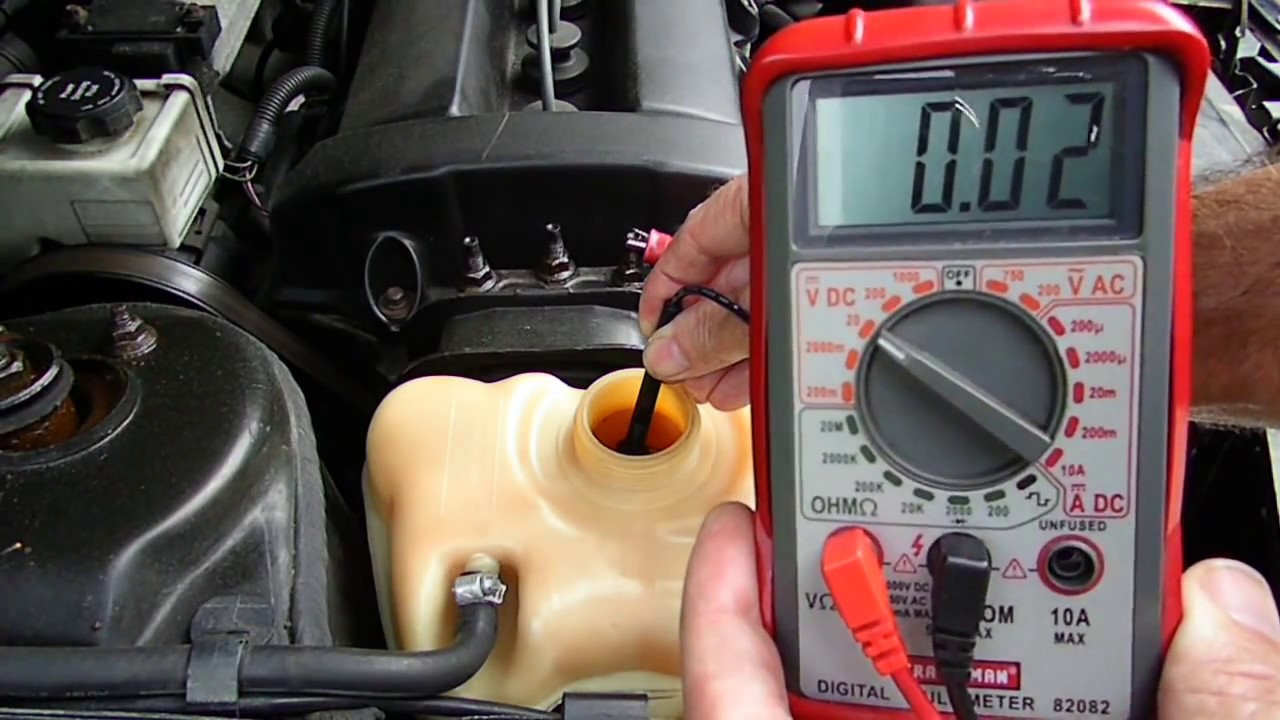 Antifreeze coolant Checking with a Multimeter