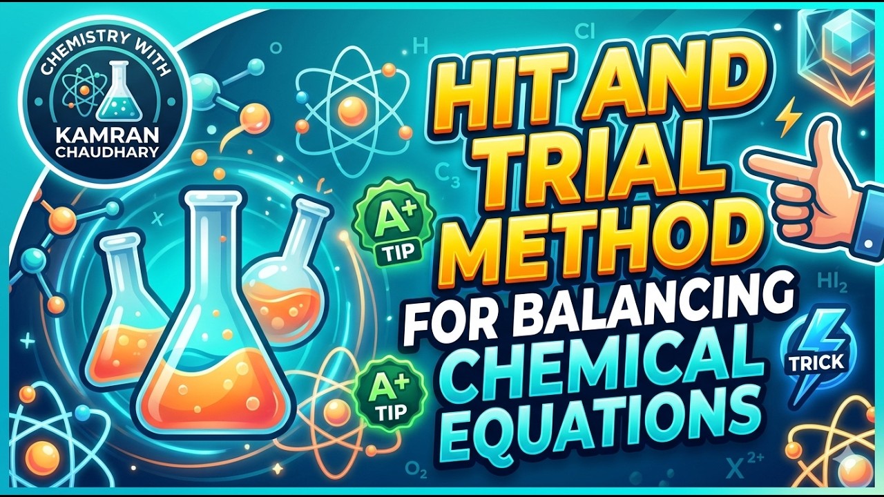 hit and trial method for balancing chemical equations | in urdu/hindi