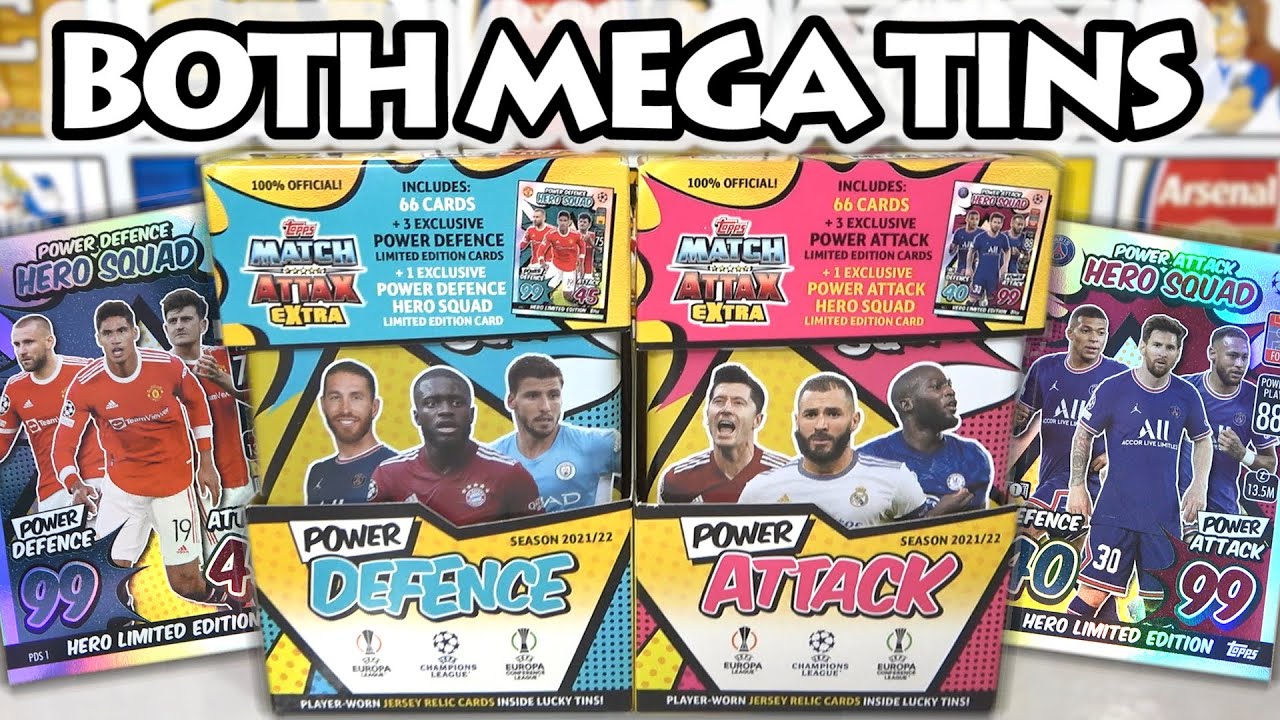 NEW MATCH ATTAX EXTRA 2022 Double Mega Tin Opening | Exclusive Hero Squad Limited Editions