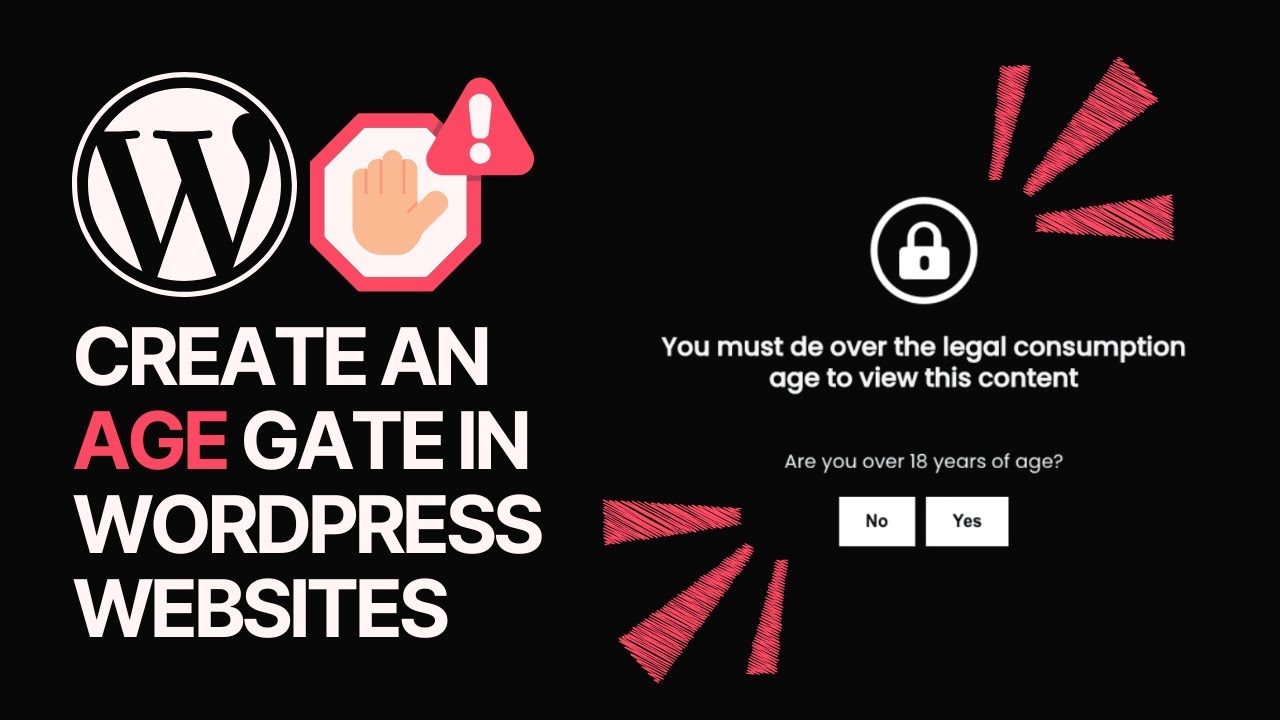 How To Create an Age Gate in WordPress Websites For Free? (Simple) Age Verification Check