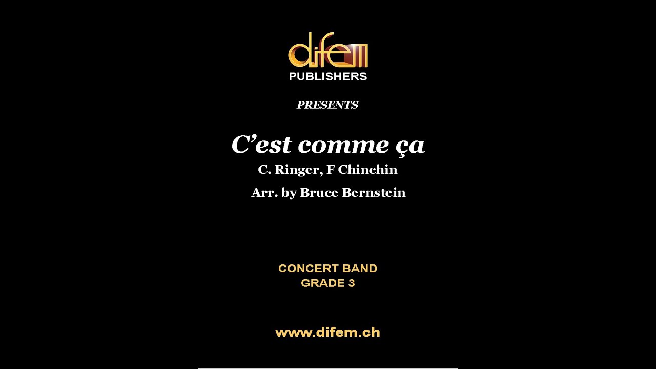 C'est comme ça, Catherine Ringer, Frédéric Chinchin, arr. for Concert Band by Bruce Bernstein