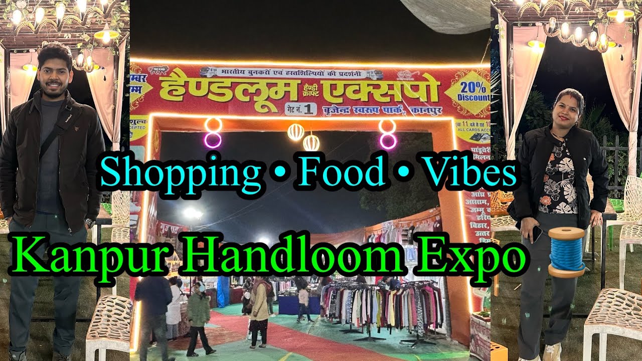 Kanpur Handloom Expo 2025 | Wife ke Sath Evening Tour 🛍️✨ | Brijendra Swaroop Park Kanpur#vlog#viral