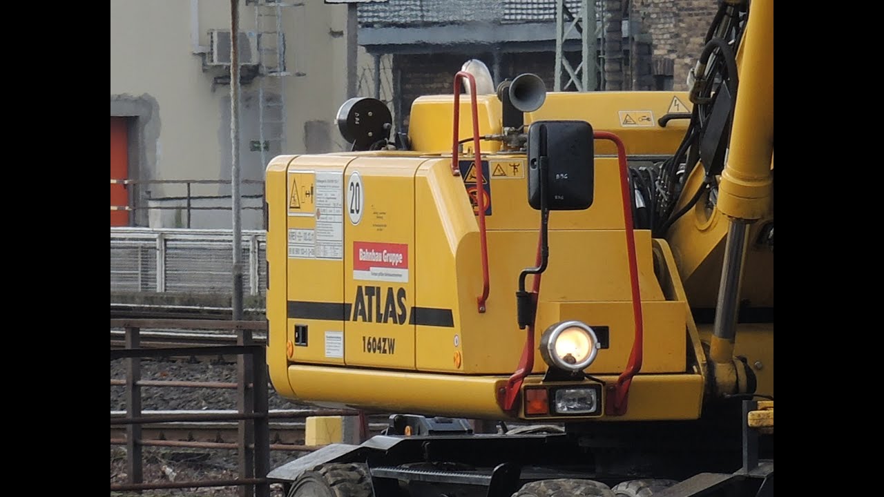 Excavator Atlas 1604 ZW rail track maintenance