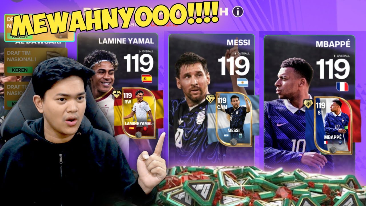 WOOOO MBAPPE 119, MESSI, DEMBELE &HAALAND!! GG SEMUAANYAA! PUSH TOP GLOBAL 10! - EA FC MOBILE 26