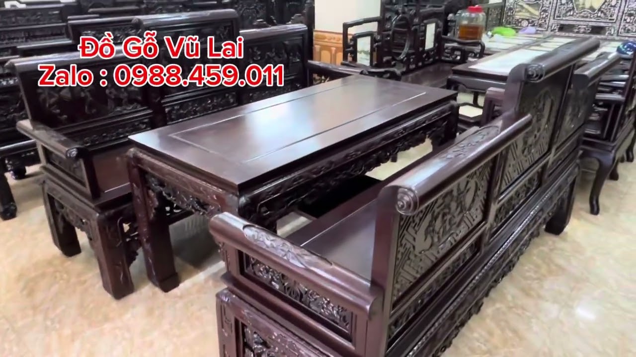 Bộ trường kỉ Huế, bộ ngũ lân vờn cầu, trường kỷ song tiện, trường kỷ ngũ sơn đại,trường đục tích đẹp