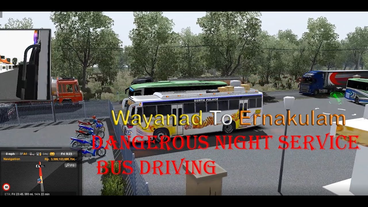 Wayanad To Ernakulam Dangerous Night Service Bus Driving || Euro truck simulator 2 ||