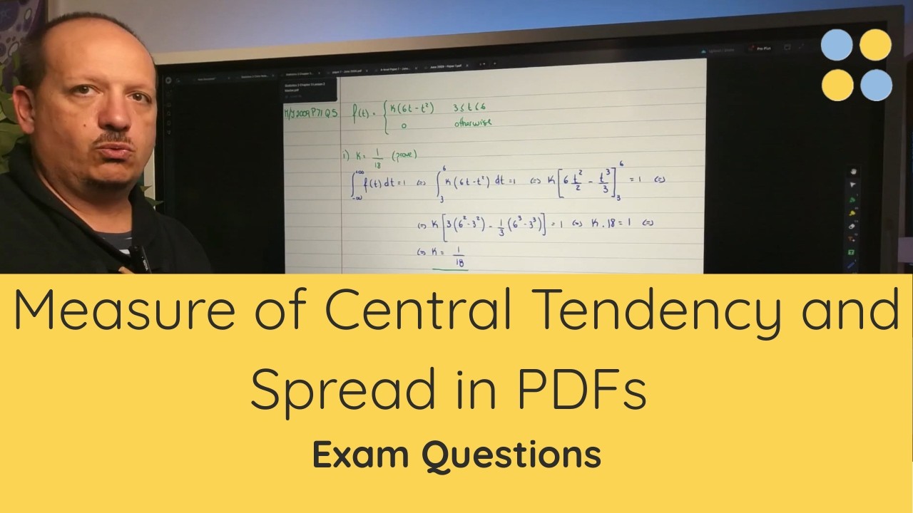 CAIE A-Level Mathematics 9709 | PDFs:  Measure of Central Tendency & Spread Exam Practice Questions