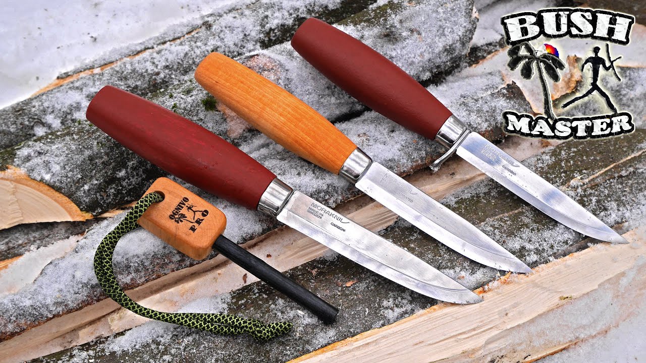 Нож Morakniv Original 1, ламинированная сталь против Mora Classic 611 и Mora Classic 2