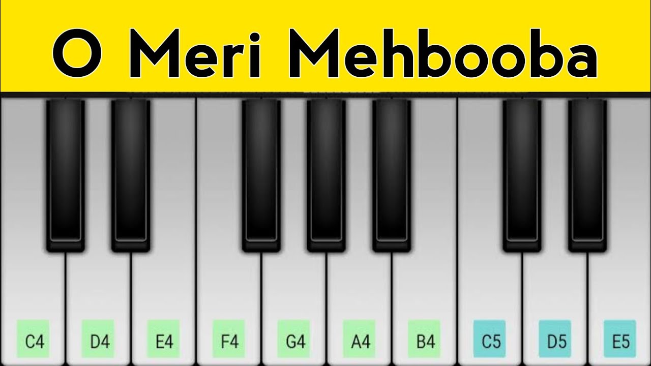 O Meri Mehbooba Piano Tutorial | Dharam Veer